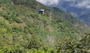 Юньнань | Сельскохозяйственные дроны EAVISION помогают распылять кофе Baoshan
